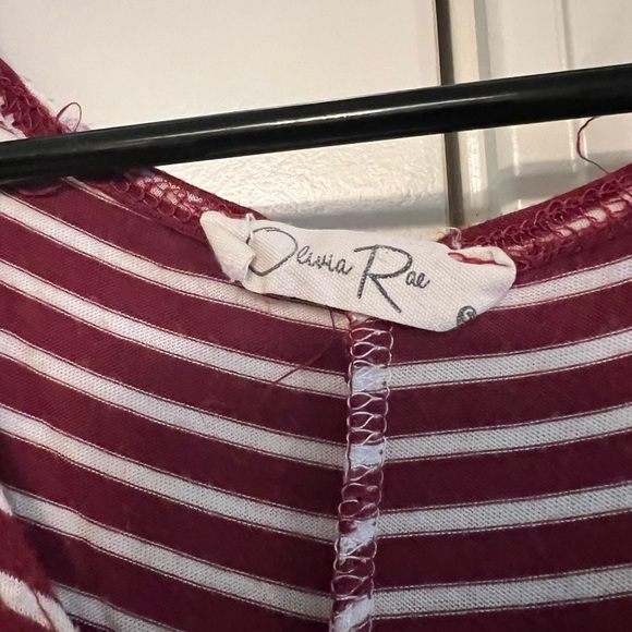 Olivia Rae Sundress. Small. Maroon & White. - Picture 3 of 3